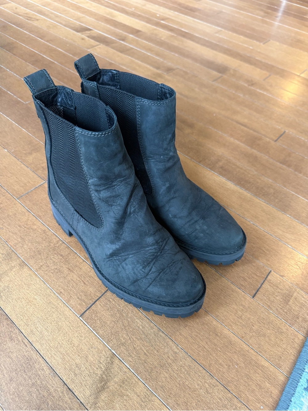 Timberland Black Chelsea Lug Ankle Booties